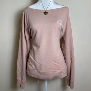 Victorias Secret Pink backless Off-Shoulder Sweatshirt